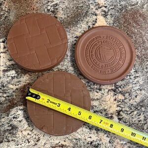 Longaberger Pottery Button Basket Brick - Set of 3